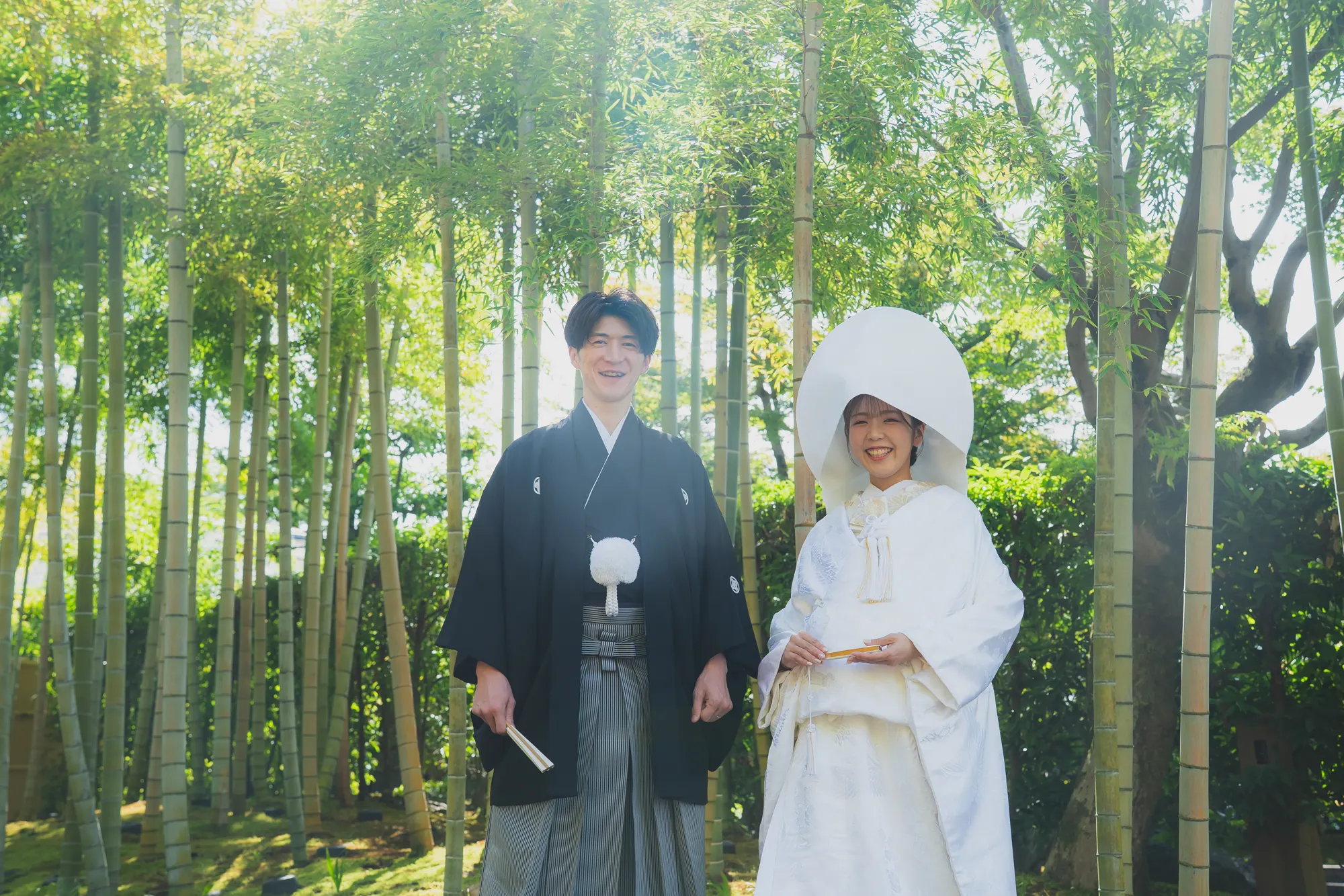 綿帽子の白無垢の花嫁